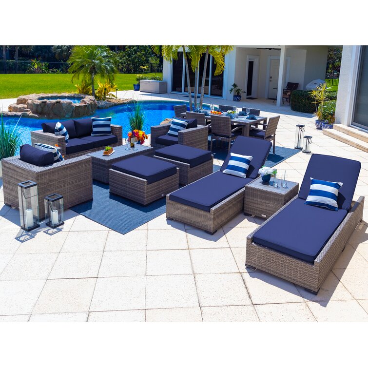 Latitude Run Yussuf 16 Piece Outdoor Patio Furniture Combination